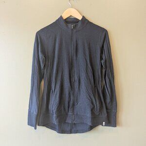 Tasc Performance Black Full Zip Jacket Med Bamboo Organic Cotton Sustainable Eco